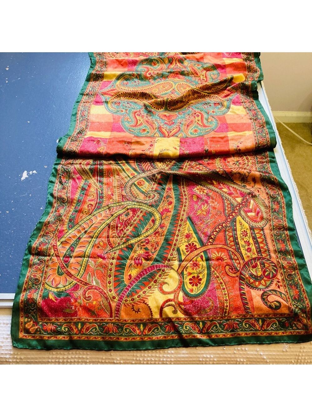 Silk Scarf, Beautiful, Multicolor - Picture 6 of 9